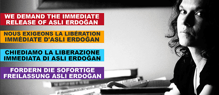 Aslı Erdogan derhal serbest bırakılsın