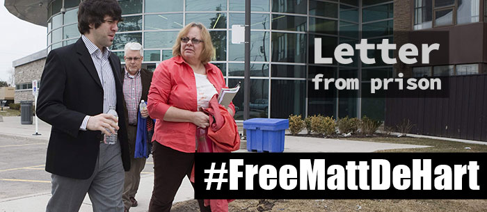 Matt DeHart - Official Christmas Letter from prison