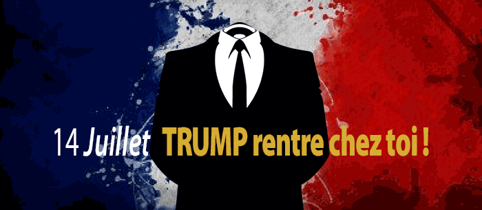 14 juillet « Trump rentre chez toi ! »